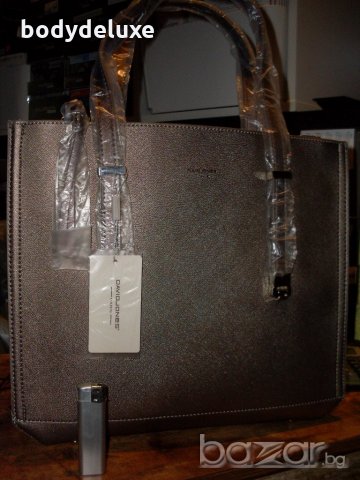 David Jones чанта сиво-металик