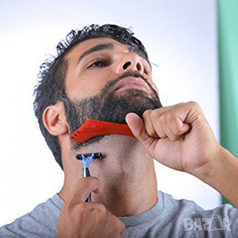 Иновативен гребен-шаблон за оформяне на брада мустаци и бакенбарди, снимка 3 - Мъжка козметика - 22293763