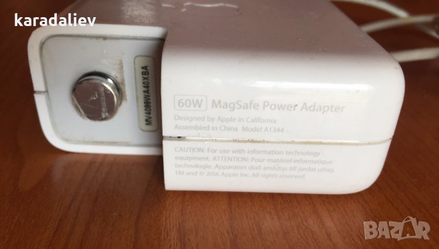Зарядно Apple 60W MagSafe Power Adapter, снимка 2 - Части за лаптопи - 25604475