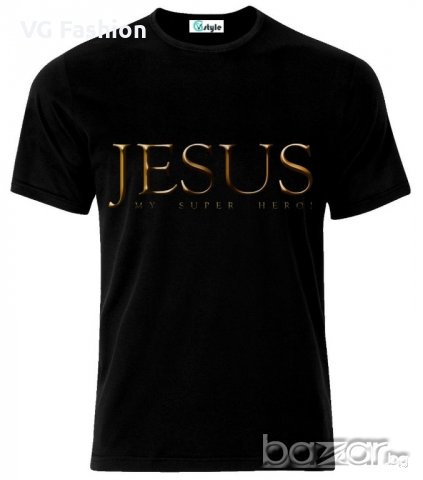 Мъжка тениска Jesus Is My Super Hero Jesus Christ Christianity T-Shirt, снимка 1