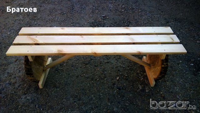 Бутикова дървена пейка, снимка 1 - Столове - 15153267