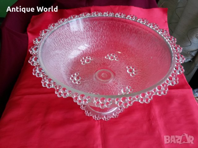 Огромна Шведска Купа ,Фрктиера Кристално Стъкло, снимка 2 - Антикварни и старинни предмети - 25220324