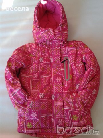 Зимно яке за момиче - Розово циклама, дебело, спортен модел, подходящо за ски и спорт