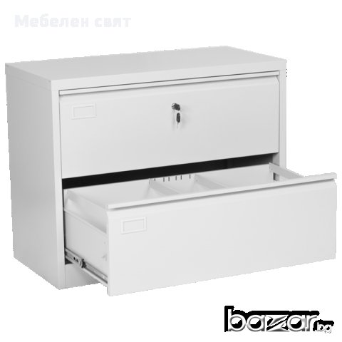 Метален шкаф за папки с две чекмеджета 90/45/72см, снимка 1 - Гардероби - 16370856