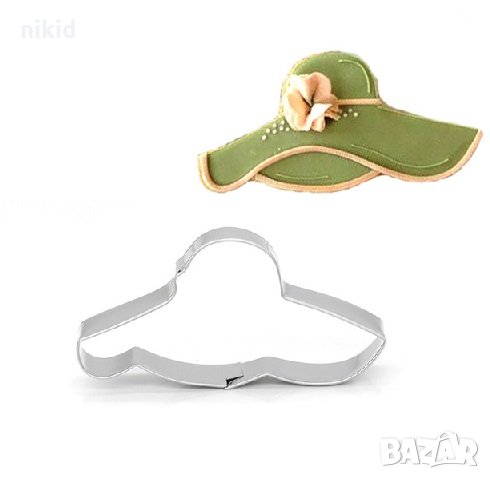 Дамска шапка Капела метален резец форма тесто фондан бисквитки декорация украса