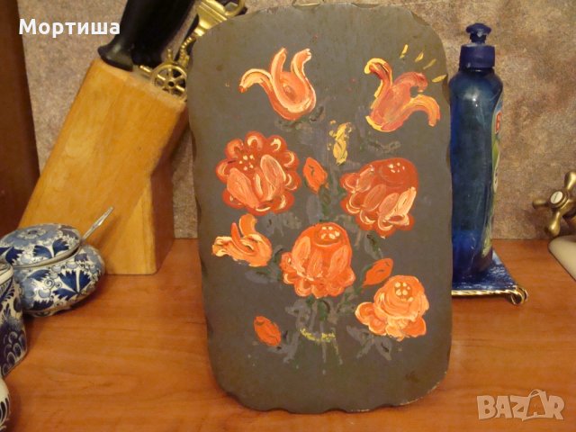 Дървено рисувано пано за стена