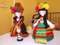 Керамични И Плетени Кукли Сувенир За Хладилник С Магнит, снимка 13