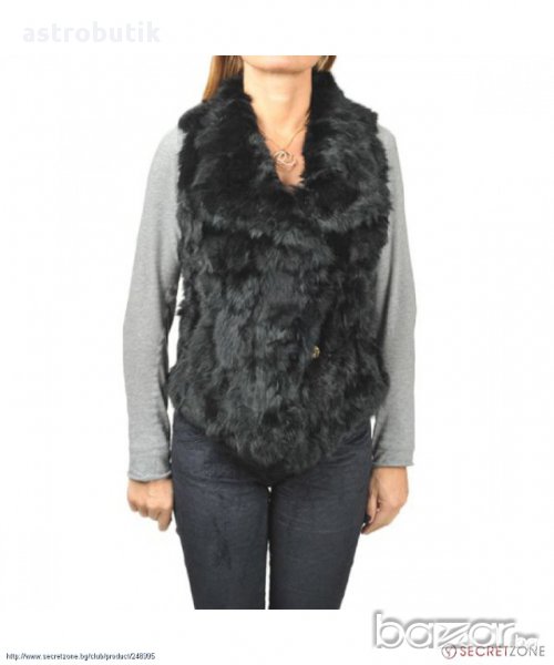 Луксозен  елек  от мека заешка кожа- намаление!, снимка 1