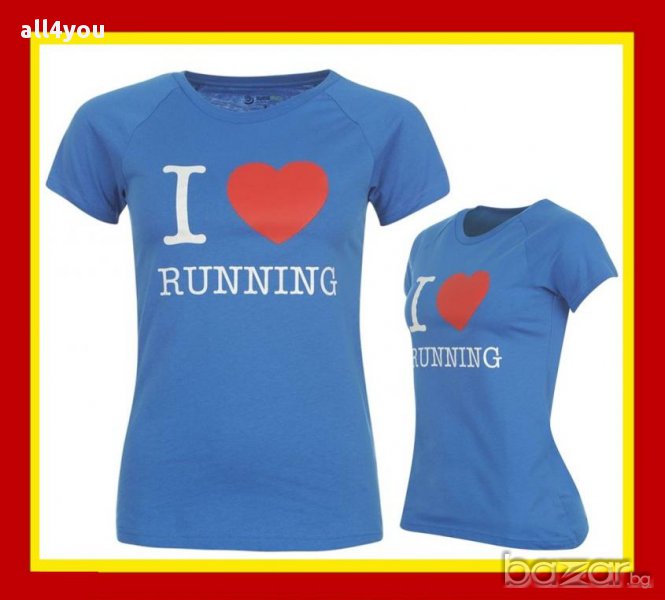 Нова с етикет тениска I LOVE RUNNING, снимка 1