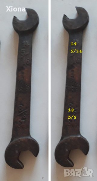 Стар гаечен ключ 14/18, снимка 1