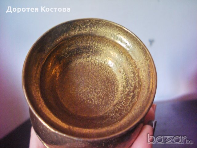 Стара бронзова каничка, снимка 6 - Антикварни и старинни предмети - 20759983