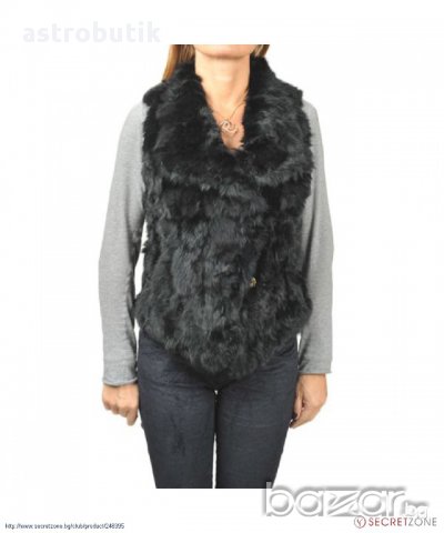 Луксозен  елек  от мека заешка кожа- намаление!