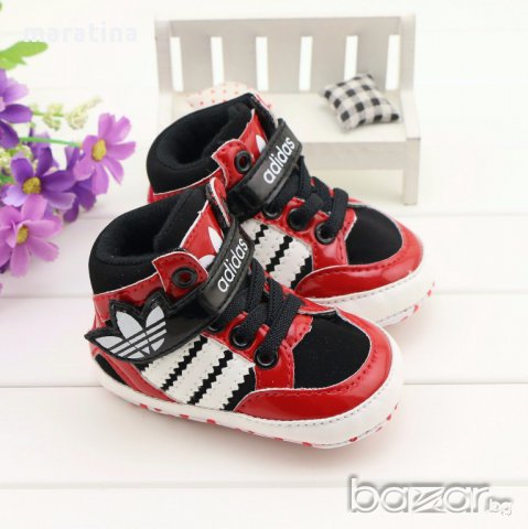  бебешки маратонки буйки обувки адидас adidas baby new red, снимка 2 - Бебешки обувки - 13405117