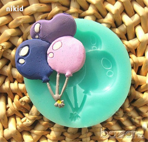 3 балона балони балон силиконов молд за фондан украса торта декорация мъфини шоколад