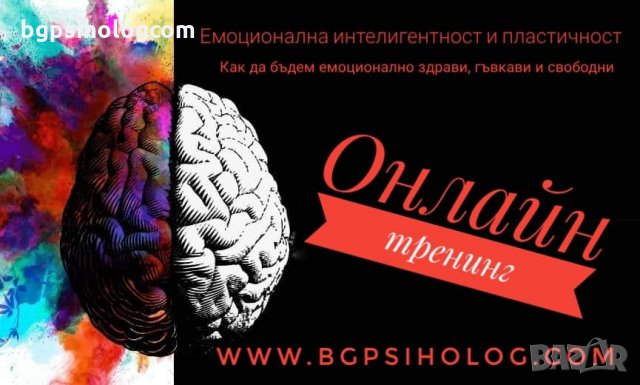 ОНЛАЙН ТРЕНИНГ „Емоционална интелигентност и пластичност – Как да бъдем емоционално  здрави", снимка 2 - Други услуги - 26135222