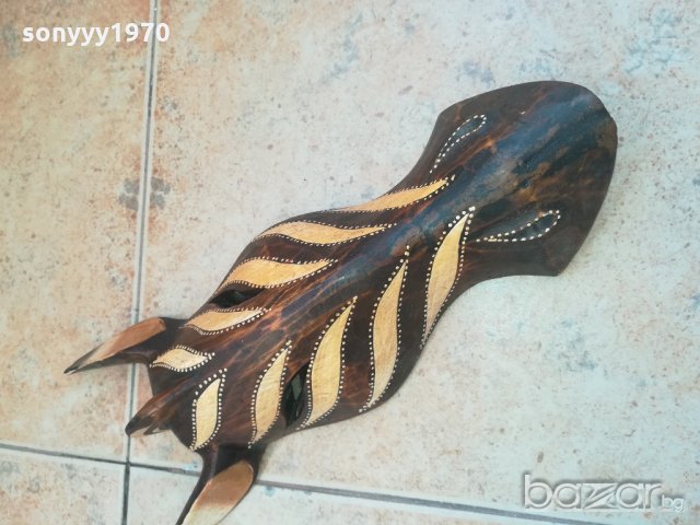дървена маска-31х13х8см-зебра-внос швеицария, снимка 7 - Колекции - 21005185