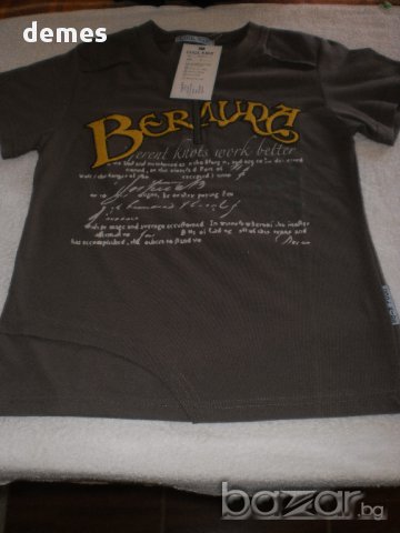 Кафява тениска с цип STEDA за 10-годишно момче, нова, снимка 2 - Детски тениски и потници - 11130557