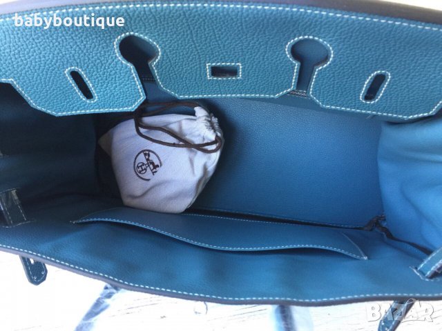 Hermes 35 Birkin Blue , снимка 4 - Чанти - 22577196