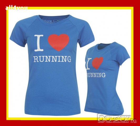 Нова с етикет тениска I LOVE RUNNING