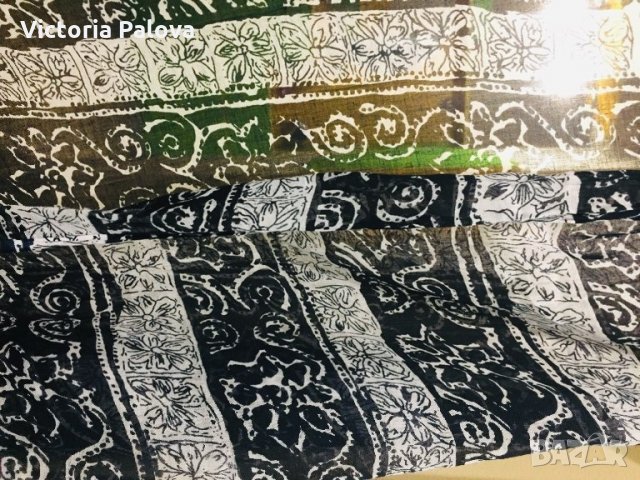 Голям красив тънък шал 200/115см, снимка 2 - Шапки - 24757949