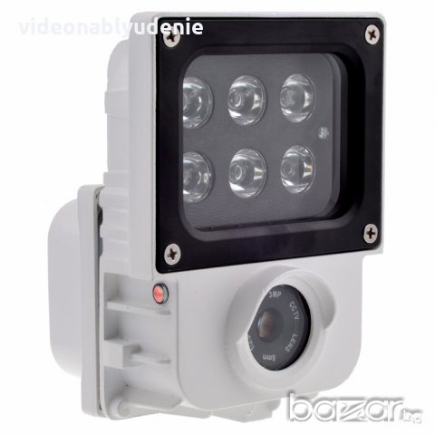 FULLHD 1080р 2Mpx IR-Cut P2P 6 ARRAY Удароустойчива Водоустойчива IP Камера 50 Метра Нощно Виждане