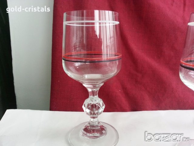 сервиз кристални чаши за вино и ракия , снимка 10 - Антикварни и старинни предмети - 20416528