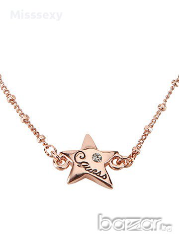 ПРОМО 🍊 GUESS 🍊 Дамска гривна в златисто с звезда и лого THE GOLDEN STAR нова с етикети, снимка 5 - Гривни - 16521832