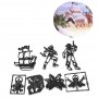 7 бр Пирати пластмасови резци щампи форми украса фондан торта декор , снимка 1 - Форми - 25095725