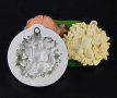 3D Младенец ангел свири в кръг с рози голям силиконов молд форма декорация фондан гипс кръщене 