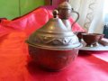 Много Стар Турски Меден Бакърен Сервиз , снимка 4