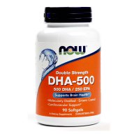 NOW DHA-500 Double Strength, 90 Softgels / 180 Softgels