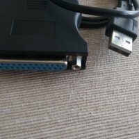 LTP to USB Adapter cable; USB A plug, D-Sub 25pin LPT socket