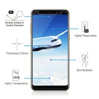 Samsung Galaxy A8 2018 - стъклен протектор, прозрачен, снимка 2 - Фолия, протектори - 22830485