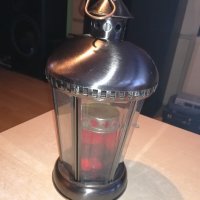 иноксов фенер с стъкла-за свещ-внос холандия-34х19см, снимка 8 - Колекции - 20893381