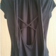 Елегантна блуза поло яка и гол гръб, снимка 1 - Тениски - 18219592
