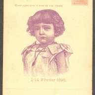 Пощенска карта 1896г.-княз Борис - виолетова, снимка 1 - Филателия - 18486873