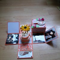 Експлодираща кутийка слънчоглед за юбилей, бал, рожден ден, снимка 1 - Подаръци за жени - 25317152