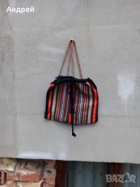 Стара плетена раница,раничка #2, снимка 1