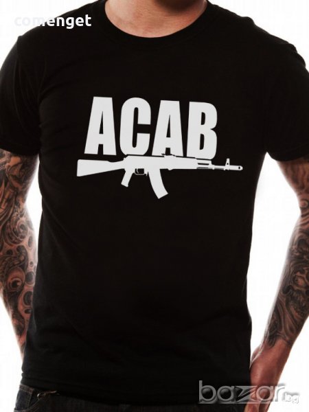 НОВО!!! Мъжки тениски ACAB AK-47 POLICE в цвят ПО ТВОЙ ИЗБОР! Или поръчай модел с ТВОЯ идея! , снимка 1