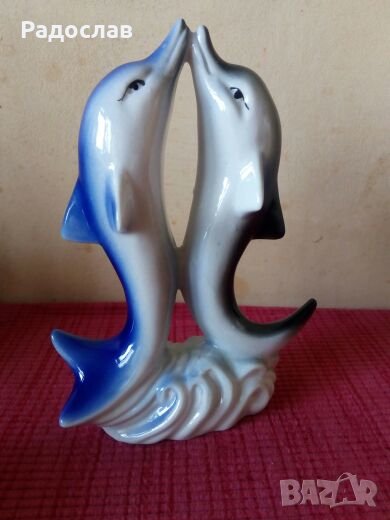 стара порцеланова фигура Делфини, снимка 1