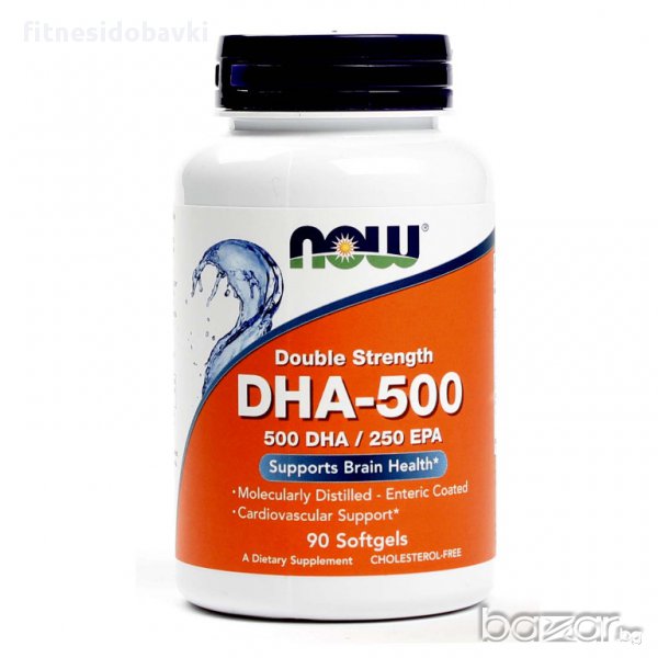 NOW DHA-500 Double Strength, 90 Softgels / 180 Softgels, снимка 1