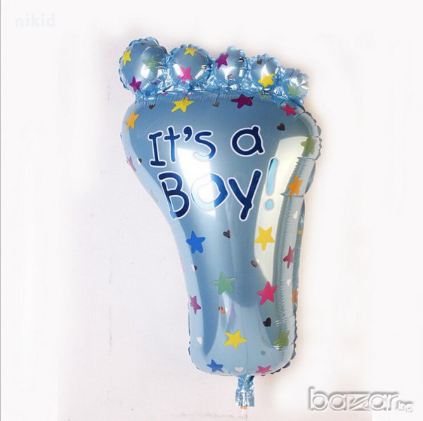 крак краче момче огромен фолио фолиев гигант балон хелий или въздух раждане кръщене парти рожден ден, снимка 1