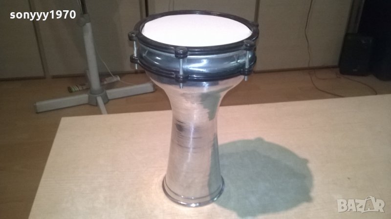 НОВА Тарамбука метална инокс-31/21см-нова-внос сирия, снимка 1