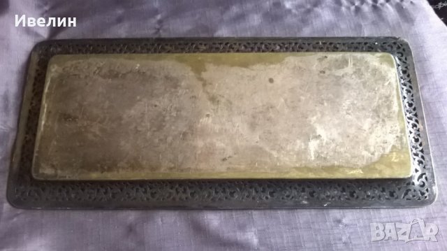 посребрена бронзова табла арт деко, снимка 3 - Антикварни и старинни предмети - 25031914