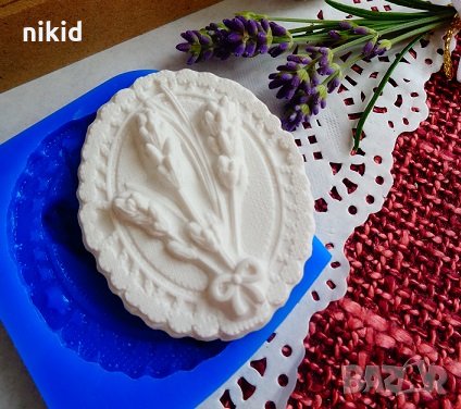 Лавандула Овал букет силиконов молд форма декор торта сладки фондан гипс шоколад