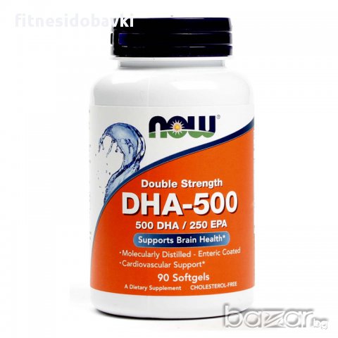 NOW DHA-500 Double Strength, 90 Softgels / 180 Softgels, снимка 1 - Хранителни добавки - 16988592