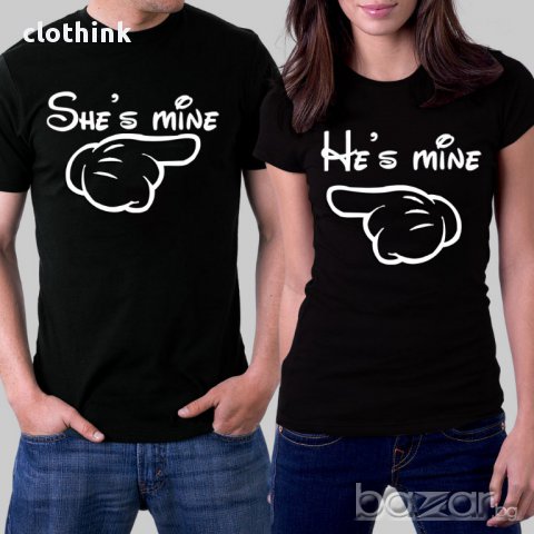 Тениски за влюбени - She`s mine и He`s mine