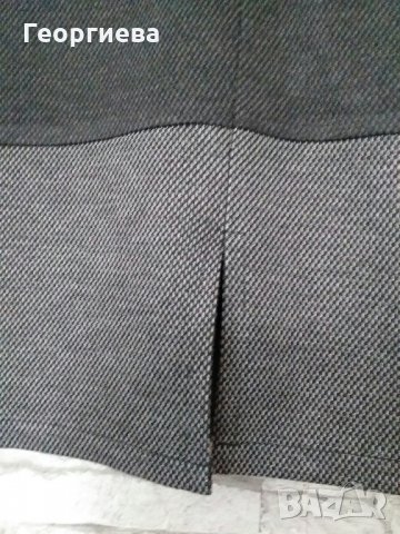 Трикотажна пола с панели в сиво и черно, снимка 4 - Поли - 24951241