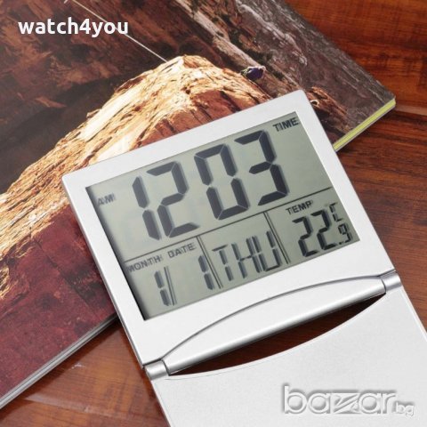 НОВ НАСТОЛЕН LCD ДИГИТАЛЕН ЧАСОВНИК  С ТЕМПЕРАТУРА+КАЛЕНДАР. БУДИЛНИК НАСТОЛНИ ЕЛЕКТРОННИ ЧАСОВНИЦИ, снимка 3 - Други - 20271090