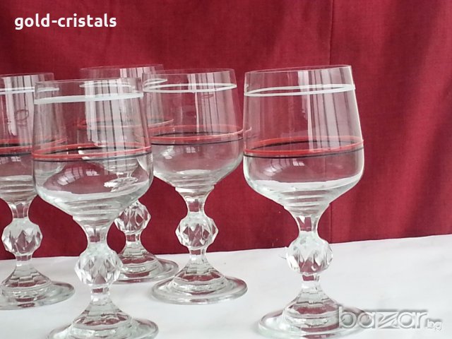 сервиз кристални чаши за вино и ракия , снимка 14 - Антикварни и старинни предмети - 20416528